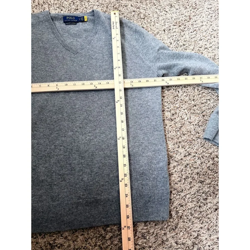 Polo Ralph Lauren Washable Cashmere V-Neck Sweater - Heather‎ Grey